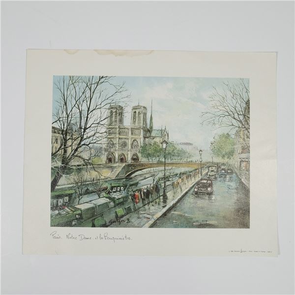 Georges B, French Color Print on Paper, Notre Dame Cathedral