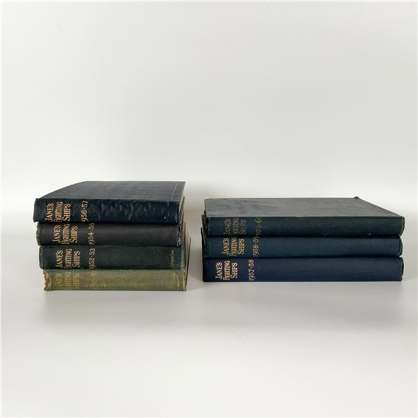 Set of 7 Books Jane Fighting Ships, 1952-1960