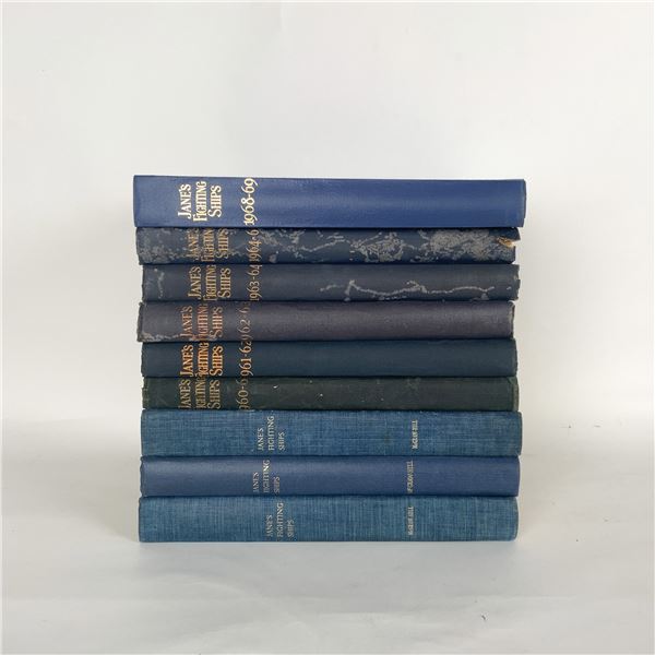 Set of 9 Books Jane Fighting Ships, 1960-1969