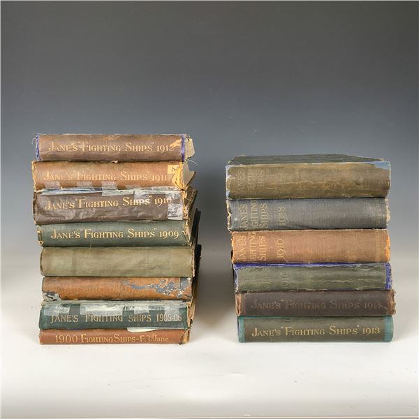 Set of 14 Books Jane Fighting Ships Annuals 1900-1919