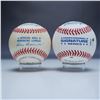 Image 2 : Ernie Banks and Reggie Jackson Autographed Baseballs with Display Case