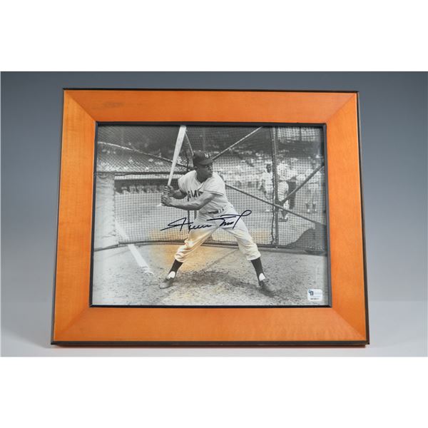 Willie Mays Signed Framed Photograph