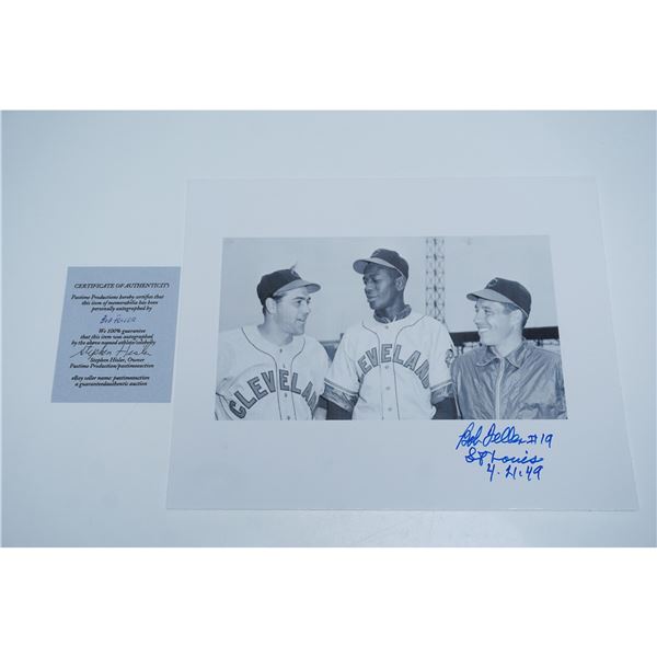 Bob Feller Autographed Cleveland Baseball Photograph with COA
