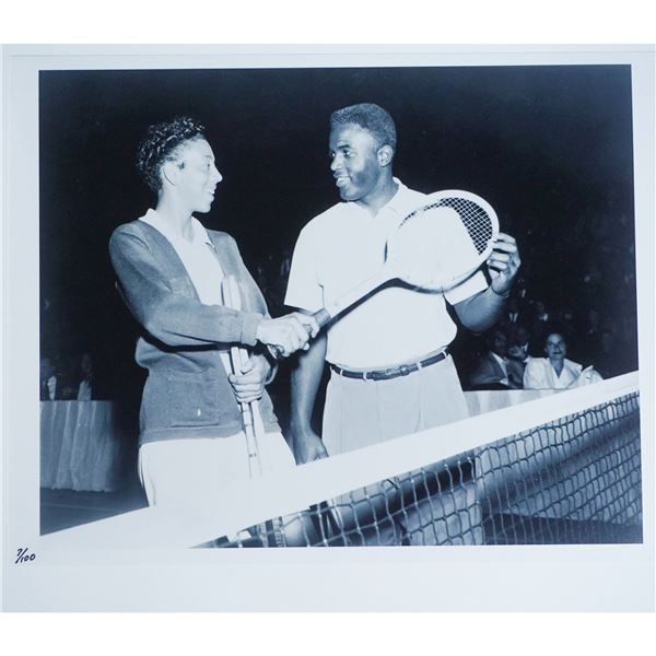 Althea Gibson & Jackie Robinson 1951 Limited Edition Photo