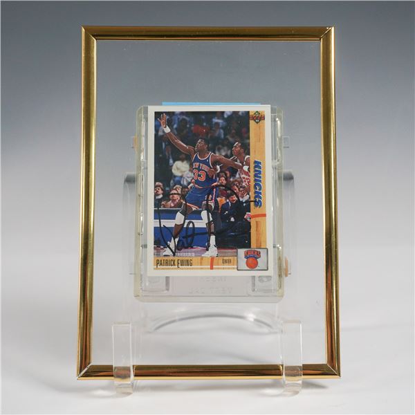 Patrick Ewing Autographed Basketball Card with COA