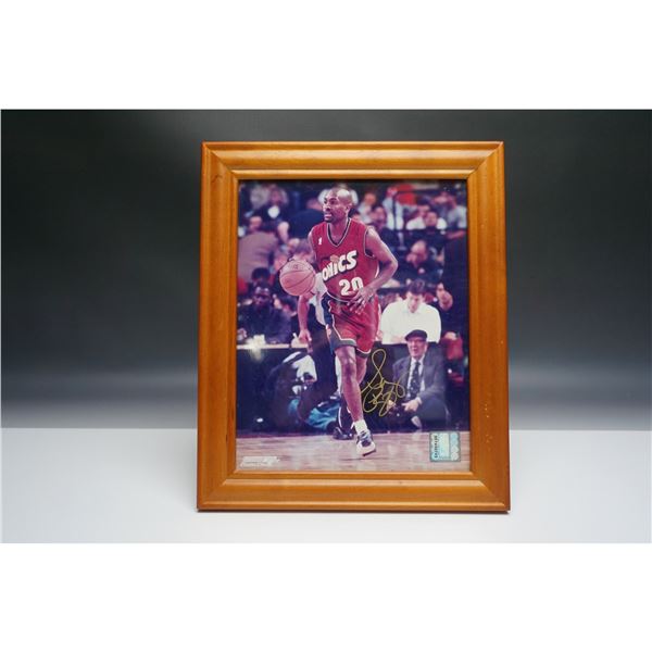 Gary Payton Signed Framed Photograph with COA