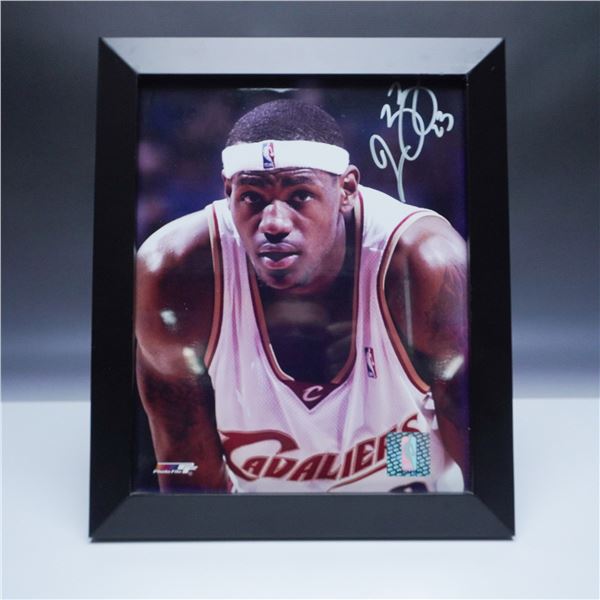 LeBron James Framed Photo Figurine, Upper Deck Signed