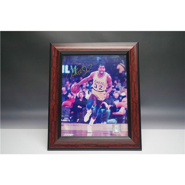 Magic Johnson Autographed Framed Photo with COA