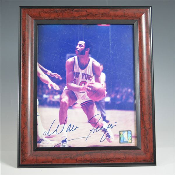 Walt Frazier Signed New York Knicks Photograph in Frame