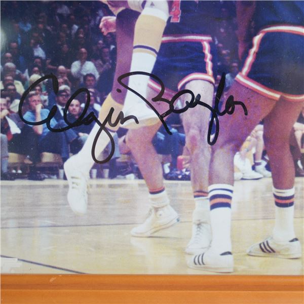 Basketball Photo Elgin Baylor Signed