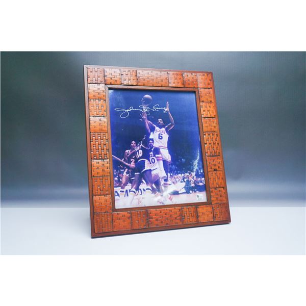 Julius Dr J Erving Signed Framed Sports Photo