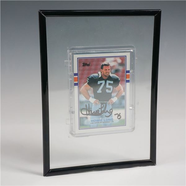 Howie Long Autographed Football Card, Topps