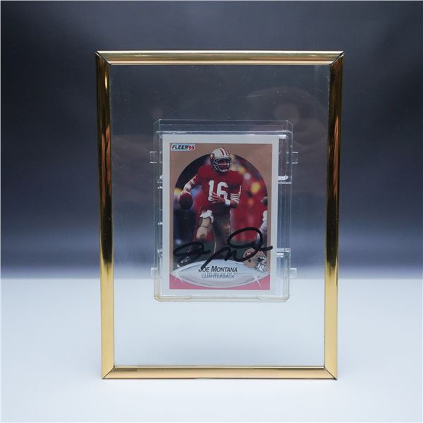 Joe Montana Autographed Fleer 1990 Card with COA