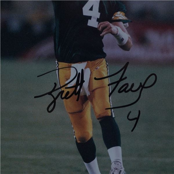 Brett Favre Autographed Framed Photo with COA