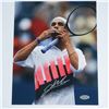 Image 1 : James Blake Signed Andre Agassi Tribute Photograph with COA