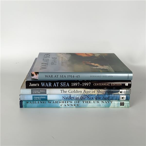 5 Naval and Maritime History Hardcover Books