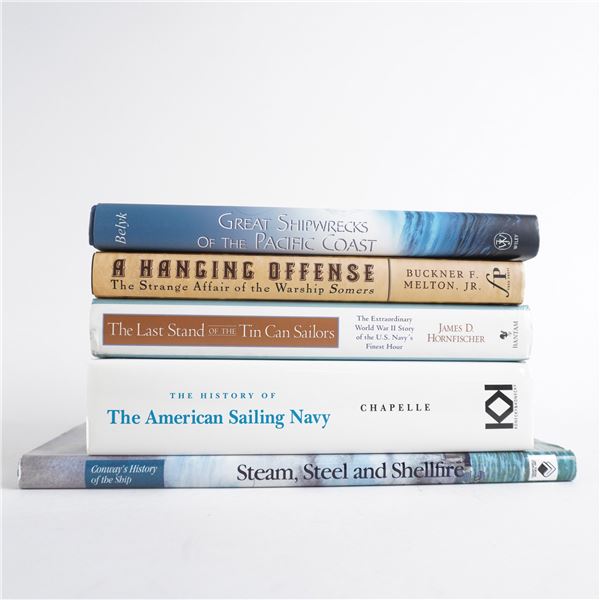 5pc Nautical History and Naval Warfare Books