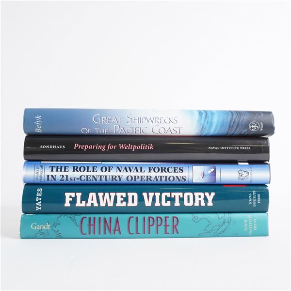 5pc Naval Warfare and Maritime History Books