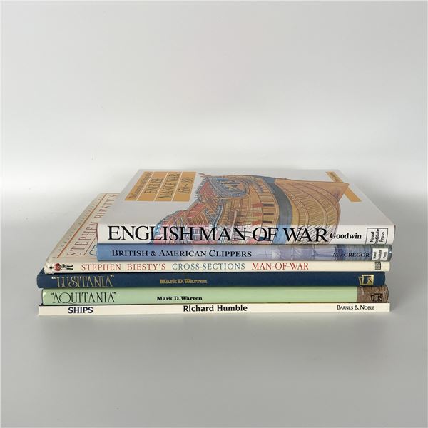 6 Harcover Books on Maritime and Naval History