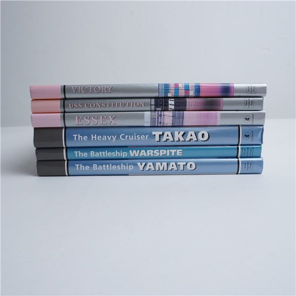 6 Hardcover Books on Naval Warship History