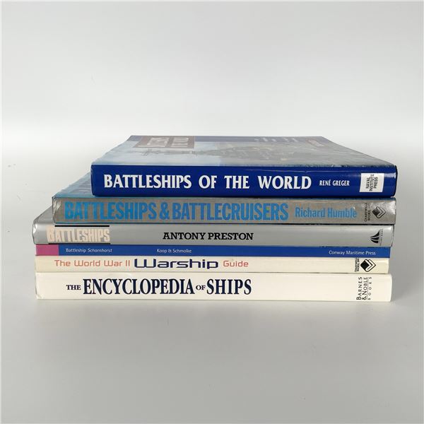 6pc Battleship and Warship Reference Books
