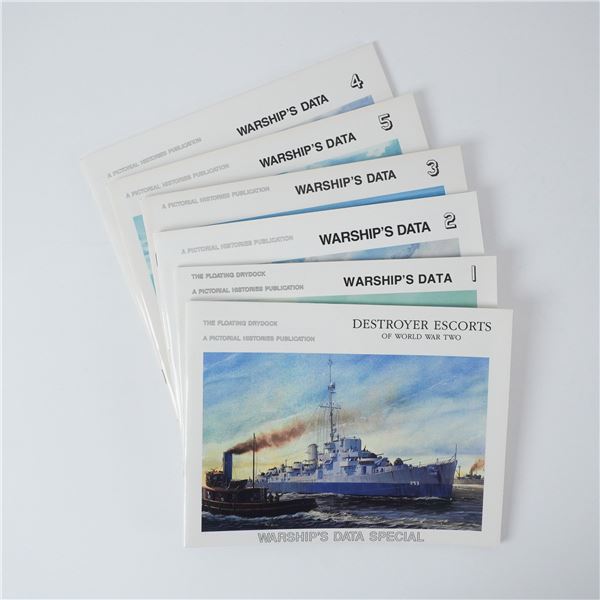6pc Softcover Book Set, Warship's Data and Destroyer Escorts