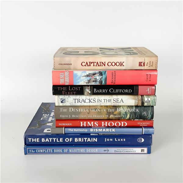 Collection of 9 Maritime and Military History Books