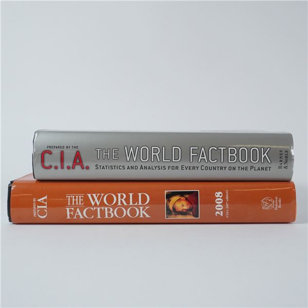 2pc CIA World Factbook Book Collection
