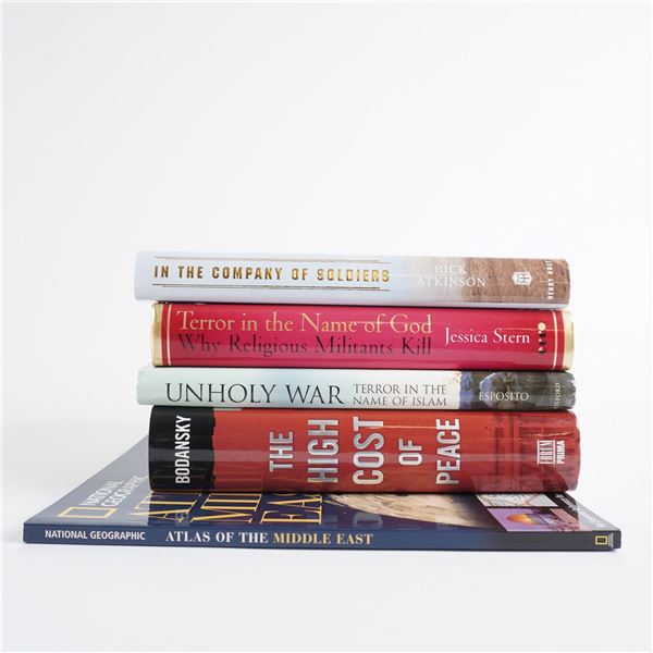 5pc Books on War, Terrorism, and Middle East Conflicts