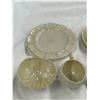 Image 2 : 19pcs Of Vintage Belleek Dishware: Teapot, Saucers, Tea Cups, Creamer, Bowl