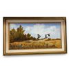 Image 1 : 1979 Framed Original Oil On Canvas Pheasants Taking Flight Scene By Barbara Howe