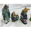 Image 2 : 8 Vintage Asian Mudmen Figurines