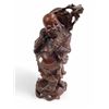 Image 1 : Vintage Carved Wooden Buddha And Foo Dog Statue