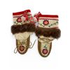 Image 1 : Pair Of Vintage Hand Made First Nations Floral Pattern Mukluks