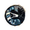 Image 1 : Vintage First Nations Hand Made & Painted Drum Signed A.Wilson