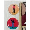 Image 2 : 5pcs Of Vintage The Beatles Memorabilia: 1968 Pinbacks & Graphic Linen Cloth