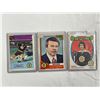 Image 1 : 3 Assorted Hockey Cards: Bobby Orr, Don Cherry, & Derek Sanderson
