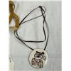 Image 3 : 3 Vintage Necklaces: 2 First Nations Tsoona Rosedale BC & Carved Bone Necklace