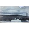 Image 2 : Vintage Framed Lions Gate Bridge Print 1940
