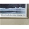 Image 3 : Vintage Framed Lions Gate Bridge Print 1940