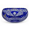 Image 1 : Vintage Imperlux Hand Cut Crystal & Blue Bowl