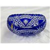 Image 2 : Vintage Imperlux Hand Cut Crystal & Blue Bowl