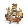 Image 1 : Vintage Cast Metal Sail Ship Clock
