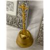 Image 2 : 3 First Nations Collectibles: 2 Pewter Photo Frames & Brass Totem Pole Bell