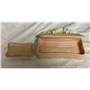 Image 2 : 2 Vintage Art Deco Lennox Collectibles: Lidded Container & Pin Dish