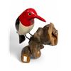 Image 1 : Hand Carved Wooden Bird On Log