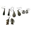 Image 1 : 4 Pairs Of Silver Earrings (2 Signed First Nations Themed)