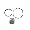 Image 1 : 3Pcs of Silver Jewellery: 2 Bangles & Asian Porcelain Pendant In Silver Casing