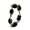 Image 1 : Sterling Stamped Bracelet With Black Stones
