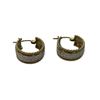 Image 1 : Pair Of 10K (Scratch Tested) Two Tone Earrings